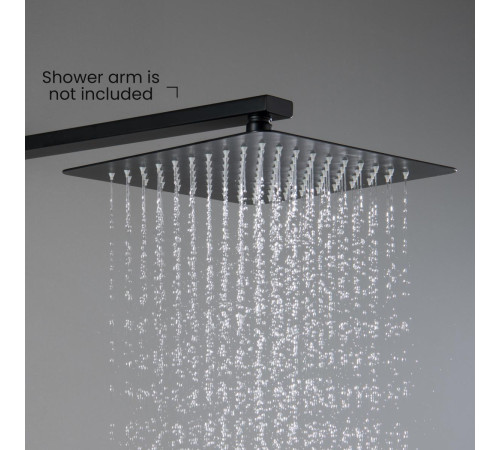 Верхний душ Aquanet AQ2072MB квадратный 250х250х2 мм матовый черный AQ2072MB