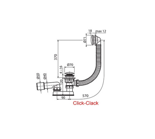 Сточный комплект RAVAK Click-Clack X01377