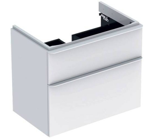 Тумба под раковину Geberit Smyle Square 75 см 2 ящика белый глянец 500.353.00.1