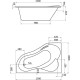 Ванна акриловая асимметричная Triton Ибица 150х100 см левосторонняя белая 1.WH11.2.034