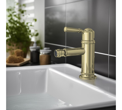 Смеситель для биде Aquanet Классик полированное золото AQ1518PG