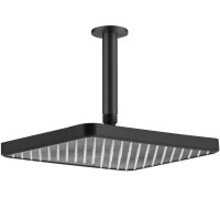 Верхний душ Aquanet AQ2071MB прямоугольный потолочный 305х205х25 мм матовый черный AQ2071MB