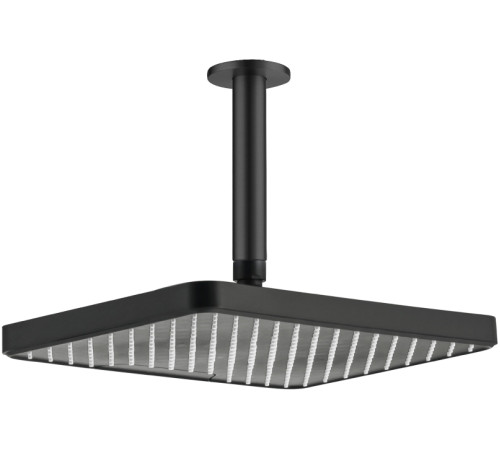 Верхний душ Aquanet AQ2071MB прямоугольный потолочный 305х205х25 мм матовый черный AQ2071MB