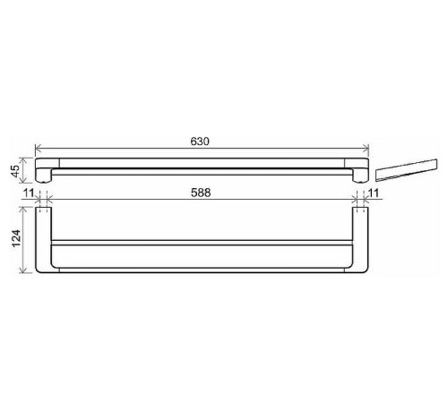 Полотенцедержатель двойной RAVAK 10° TD 320.20 66 см черный X07P562