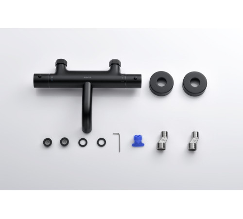 Смеситель для ванны термостатический Aquanet Европа матовый черный AQ1343MB