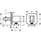 Шланговое подсоединение Hansgrohe Fixfit Q 26887000