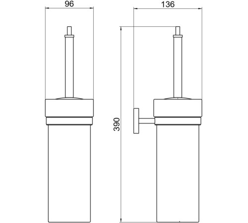 Ершик для унитаза Aquatek БЕТТА матовый черный AQ4610MB