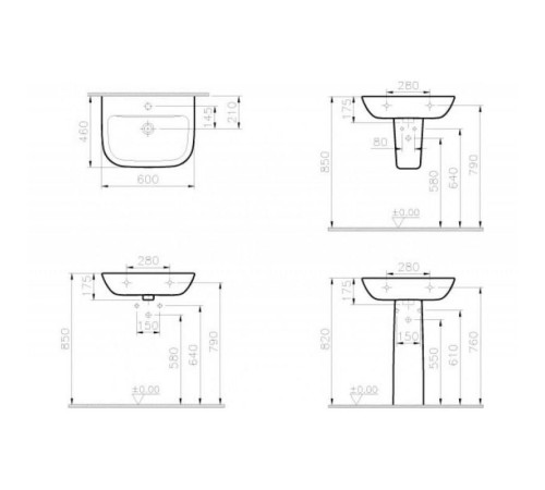 Пьедестал для раковины VitrA S20 5529B003-0156