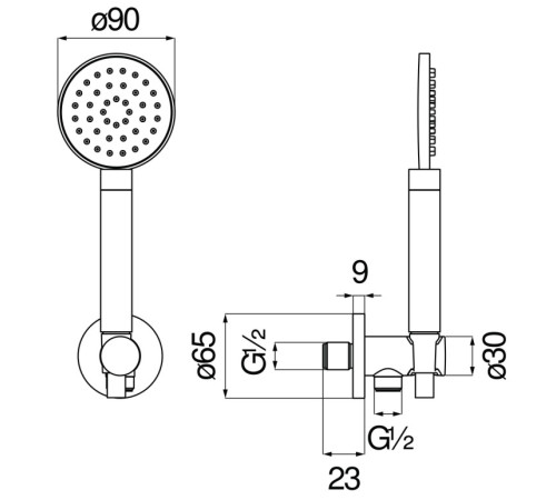 Душевой набор Paffoni Sole AD146/54IX