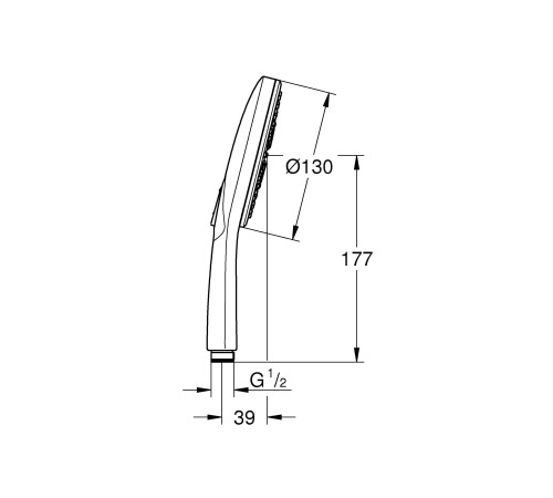 Ручной душ GROHE Rainshower SmartActive 130 III хром 26544000