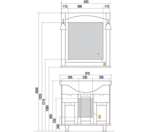 Зеркало AQUATON Жерона 85 белое серебро 1A158702GEM20