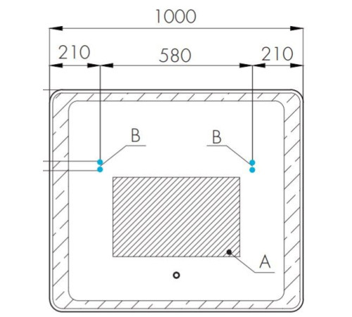 Зеркало Aquaton Соул 1000x700 мм 1A252802SU010