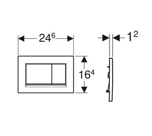 Клавиша смыва Geberit Sigma30 двойной смыв белый матовый 115.883.JT.1