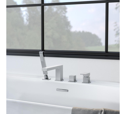 Смеситель на борт ванны Aquanet Libra на 4 отверстия AQ1648CR