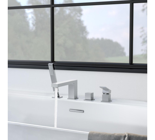 Смеситель на борт ванны Aquanet Libra на 4 отверстия AQ1648CR