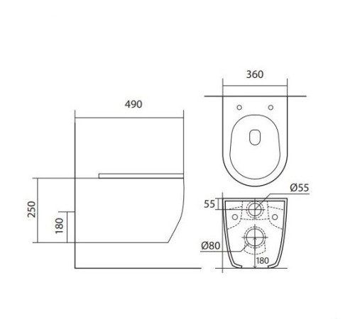 Комплект инсталляции с унитазом AQUATEK ЕВРОПА cmp013 (рама INS-0000012, клавиша KDI-0000013, унитаз AQ1106-00) ЕВРОПА cmp013