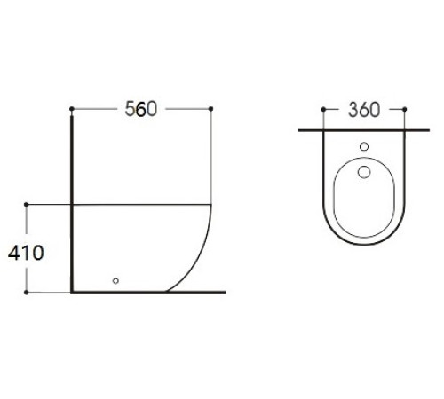 Биде напольное Aquatek Европа 560x360x410 мм с крепежом AQ1017-00