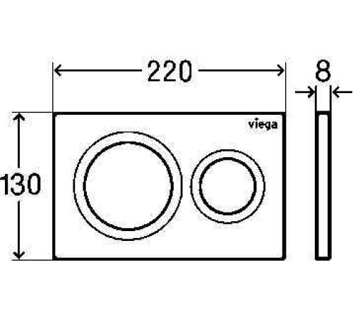 Панель смыва для унитазов Viega Prevista Visign for Style 20 пластик альпийский белый 8610.1 773793