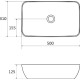 Умывальник RAVAK Uni 500 R Slim 500x310 мм керамический белый XJX01150001