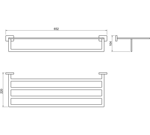 Полка для полотенец Aquatek Libra хром AQ4315CR