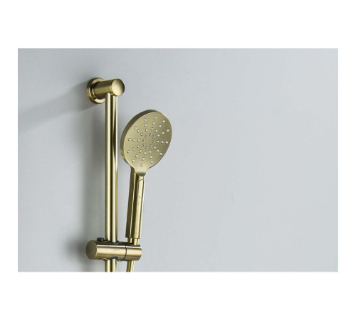 Душевой гарнитур Aquanet Оберон 3jet 65 см шлифованное золото AQ2016BG