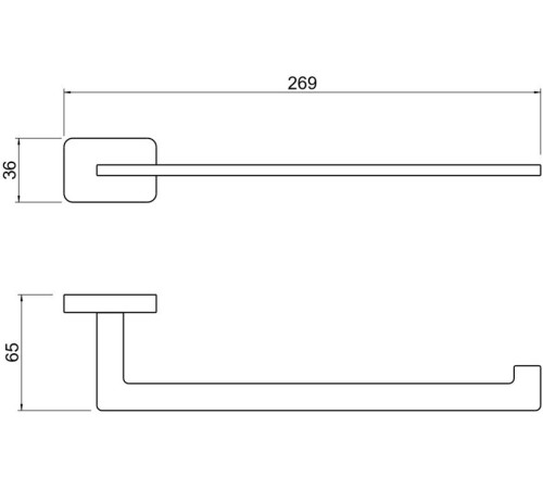 Полотенцедержатель кольцо Aquatek Libra хром AQ4319CR