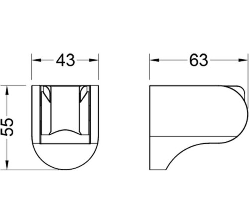 Держатель ручного душа Aquanet матовый черный AQ2405MB