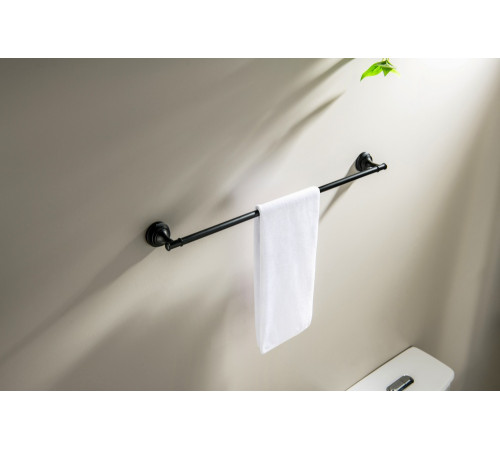 Полотенцедержатель Aquanet Классик 600 мм матовый черный AQ4514MB