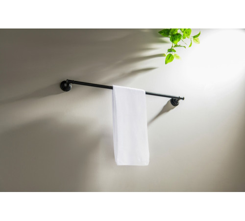 Полотенцедержатель Aquanet Классик 600 мм матовый черный AQ4514MB