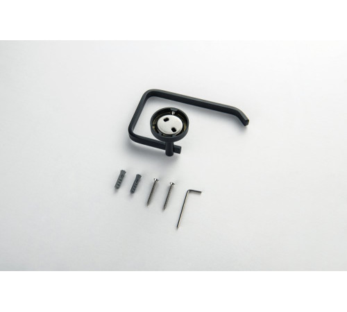 Бумагодержатель Aquatek БЕТТА квадратный матовый черный AQ4608MB