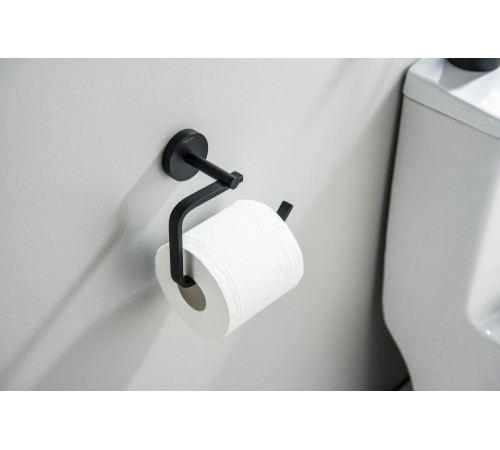 Бумагодержатель Aquatek БЕТТА квадратный матовый черный AQ4608MB