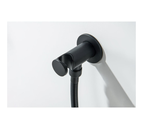 Набор с гигиеническим душем Aquanet Классик со смесителем матовый черный AQ1519MB