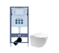 Комплект инсталляции с унитазом AQUATEK ЕВРОПА (рама INSP-0000001, унитаз AQ1900T-00 soft-close) ЕВРОПА-INSP01