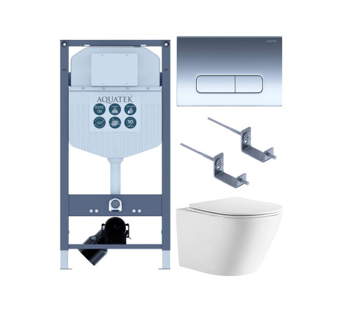 Комплект инсталляция с унитазом Aquatek Либерти (INS-0000023, KKI-0000002, KDI-0000016, AQ1999T-00) ЛИБЕРТИ-016 INS-23