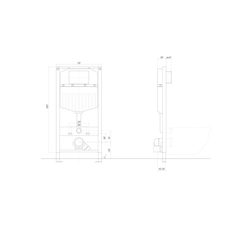 Комплект инсталляция с унитазом Aquatek Либерти (INS-0000023, KKI-0000002, KDI-0000016, AQ1999T-00) ЛИБЕРТИ-016 INS-23