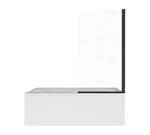 Шторка на ванну Aquanet одноэлементная поворотная 800x1500 мм черный профиль прозрачное стекло 6 мм AQ.BSRC.080.1BL