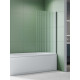 Шторка на ванну Aquanet одноэлементная поворотная 800x1500 мм профиль оружейная сталь рифленое стекло 6 мм AQ.BS.080.2GM