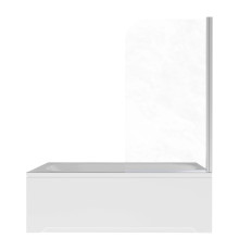 Шторка на ванну Aquanet одноэлементная поворотная 800x1500 мм хром профиль прозрачное стекло 6 мм AQ.BSRC.080.1CH