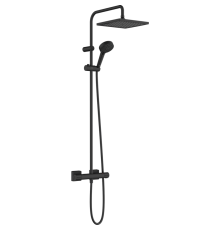 Душевая система hansgrohe Vernis Shape Showerpipe 230 EcoSmart с термостатом черный матовый 26429670