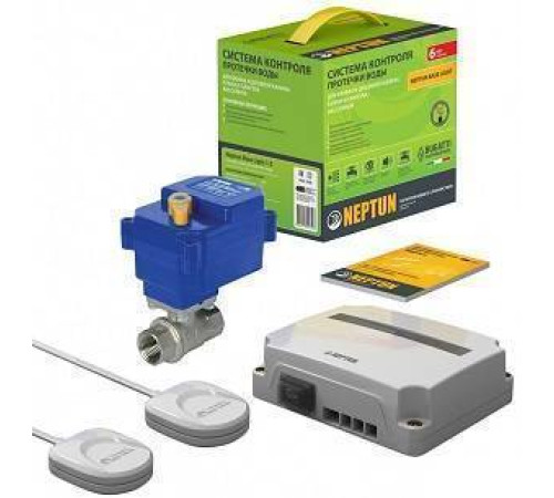 Система контроля протечек воды Neptun Base Light 1 (модуль Base, 2 датчика SW005, 1 кран Bugatti Pro 220В) 100037092800