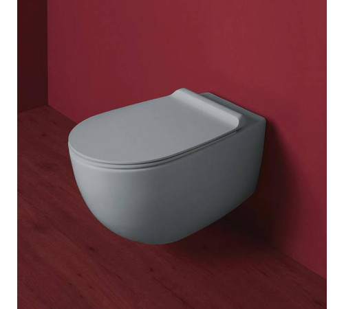 Унитаз подвесной Simas Vignoni 56х36.5 см безободковый Rimless cemento matt VI18 cemento matt