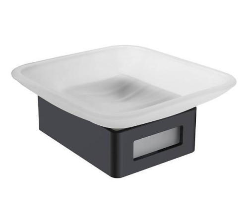 Мыльница подвесная Boheme Q квадратная хром/черный 10943-CR-B