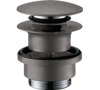 Донный клапан Hansgrohe Push-Open 1 1/4 черный хром 50100340