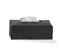 Коробка для салфеток Decor Walther Nappa настольная кожаная черно-коричневая 0938090