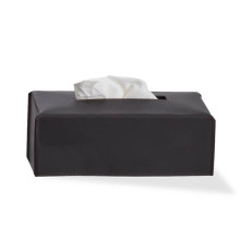 Коробка для салфеток Decor Walther Nappa настольная кожаная черно-коричневая 0938090