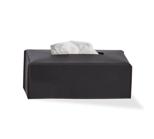 Коробка для салфеток Decor Walther Nappa настольная кожаная черно-коричневая 0938090