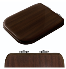 Сиденье для унитаза Kerasan Waldorf с микролифтом орех/хром 418840