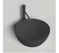 Раковина накладная Salini Alda 02 42.5х42.5х15.5 см S-Sense черный RAL 9005 1102110GRF