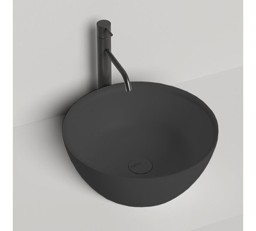 Раковина накладная Salini Alda 02 42.5х42.5х15.5 см S-Sense черный RAL 9005 1102110GRF