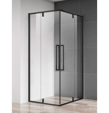 Душевой уголок AquaMe AQM7102-2-9 900x900x1950 мм черный матовый AQM7102-2-9